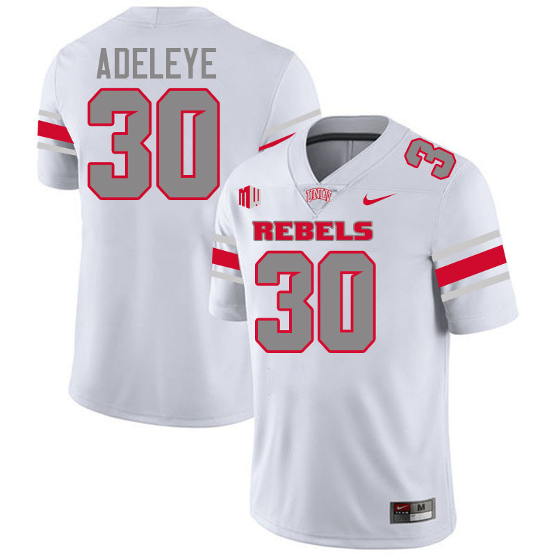 #30 Tunmise Adeleye UNLV Rebels College Football Jersey Stitched-White